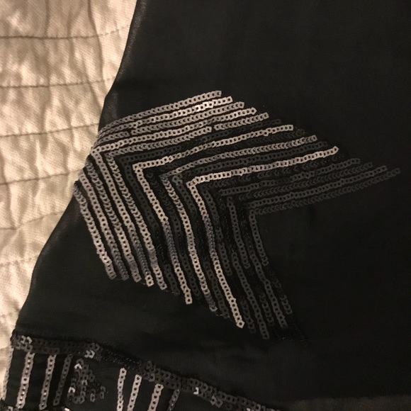 Black with silver sequins tank top. - Picture 6 of 7